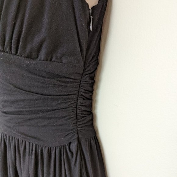 Betsey JOHNSON black jersey knit dress p xs small pockets - Picture 6 of 12